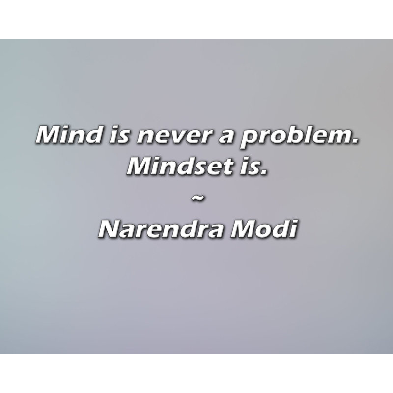 Citation artistique «L'esprit n'est jamais un problème. L'esprit est.» Toile tendue par Narendra Modi Gallery