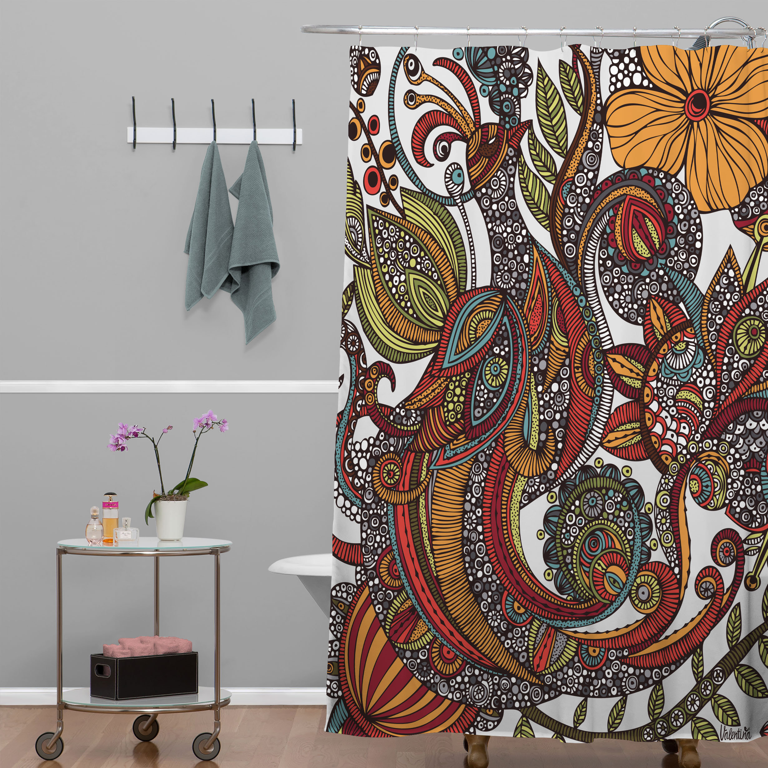 Bungalow Rose Olney Floral Shower Curtain & Reviews Wayfair