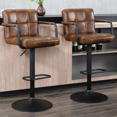 Penacook Swivel Adjustable Height Bar Stool