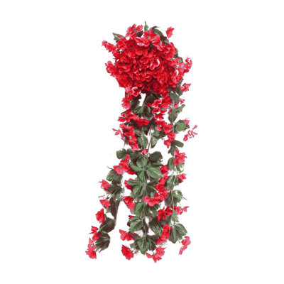 Artificial Fake Flowers for Home Decor Hanging Flowers Artificial Violet Flower Wall Wisteria Basket Hanging Garland Flowers Fake Silk Orchid