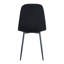 Chaise de luxe simple et luxueuse - ensemble de 4 chaises de salle à manger en lin et coton noir à haute résilience avec pieds en métal noir.