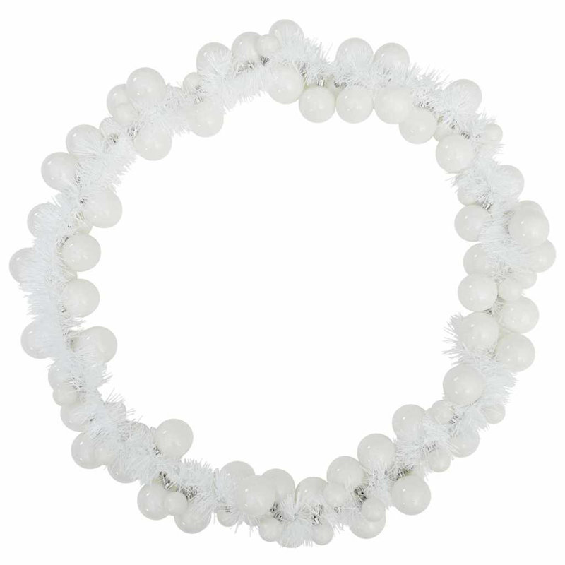 vidaXL Christmas Ball Garland 186 cm Polystyrene, White