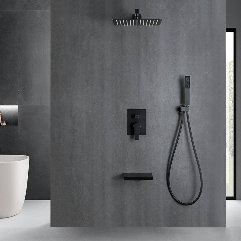 All-In-One Kit with Rough in-Valve, Matte Black
