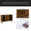 Buffet 47,3 po avec rangement, buffet à 2 portes et pieds en bois massif de style campagnard, meuble télé, meuble de rangement pour la cuisine, la salle à manger, le vestibule et le vestibule