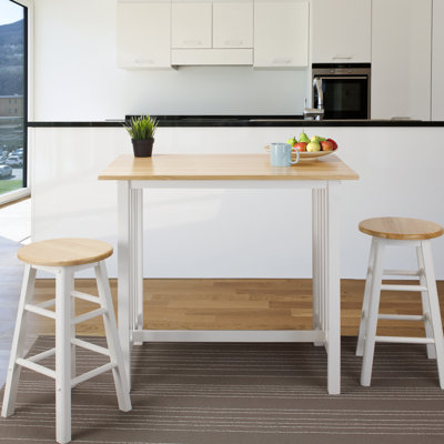 Sigrid 2 - Person Pine Solid Wood Solid Wood Top Four Leg Dining Set