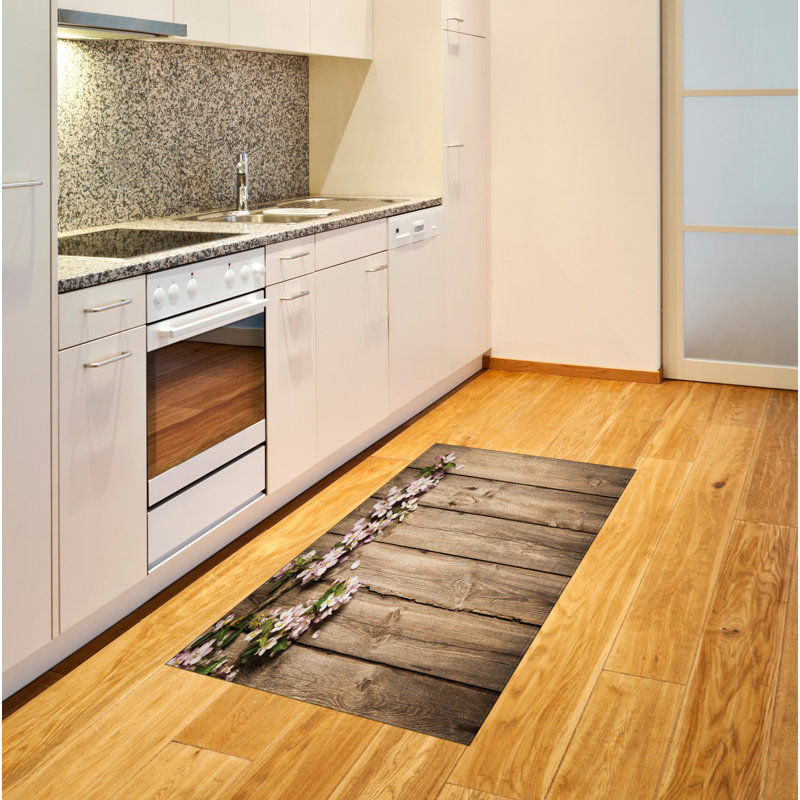 Wooden High Density Long Fiber Poly Threads Decorative Area Rug Carpet, Rectangle 2'7" x 5'