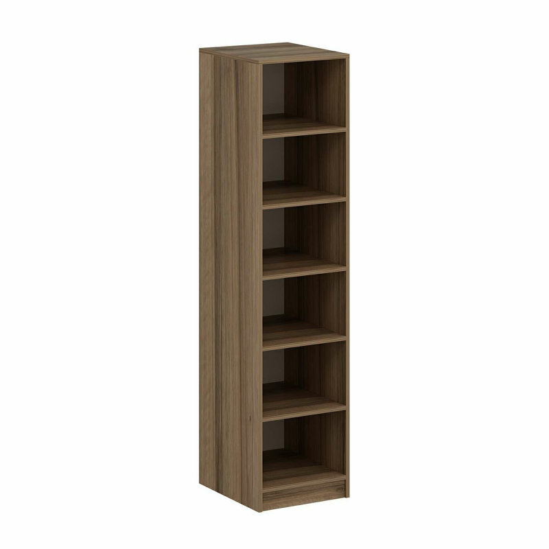 Elina 1 Door Manufactured Wood Wardrobe, 190cm H x 45cm W x 52cm D, White/Brown