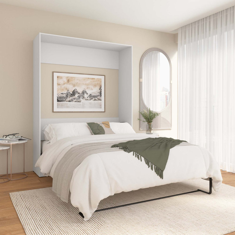 Lit escamotable Oneybrook, Blanc, Grand