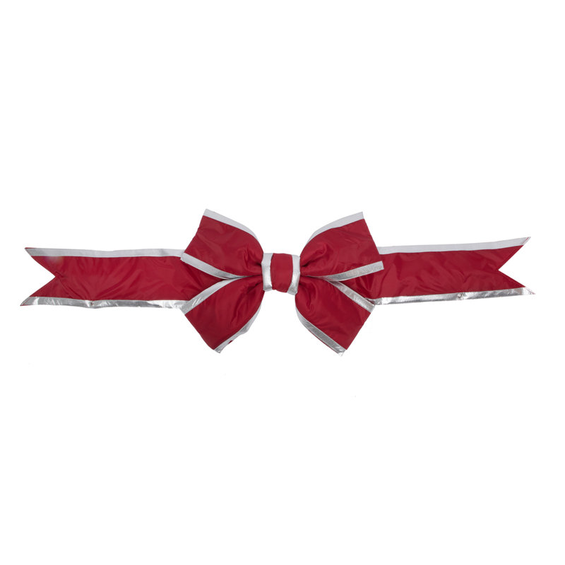 Arc de Noël extérieur en nylon rouge-argent 60 po The Holiday Aisle®