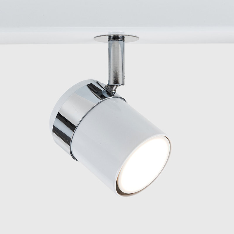 Lacey 6 Way LED Ceiling Spot Light Bar White/Chrome Finish Interior Lighting, Warm White