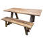 Acacia Solid Wood Dining Table - Unfinished Reclaimed Wood Rustic Furniture, Hand Finished Sturdy Kitchen & Dining Table