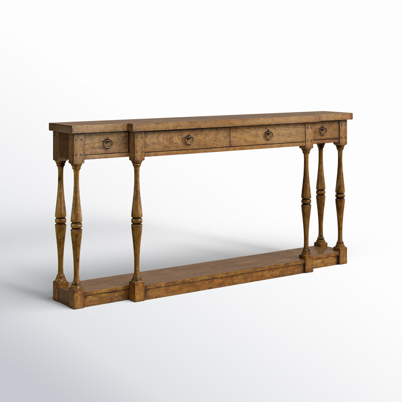 Sanctuary Four-Drawer 72" Thin Console, Light Ash