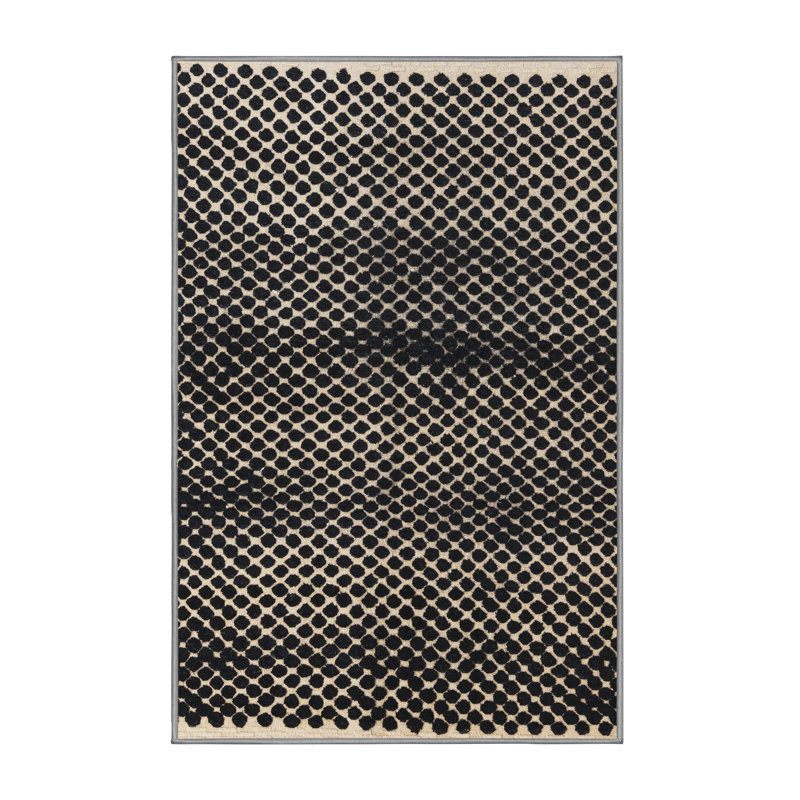 Tapis abstrait 100% lavable à la machine 4389, Rectangle 3 pi x 5 pi
