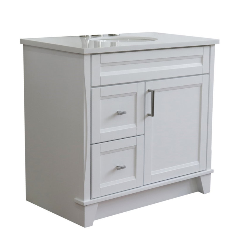 Ensemble de meuble-lavabo simple 37 po, Blanc