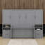 Lit escamotable double avec tiroirs, placard et tablettes-41367611-41367609