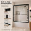 60'' W x 60'' H Double Sliding Framed Tub Door With 1/4" Clear Glass-98154819
