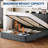 Queen Bed Frame with Lift Up Storage, Upholstered Velvet Bed with Storage Headboard, Metal Platform Bed, Hydraulic Support, No Box Spring Needed, Grey-1193854065-1193854071