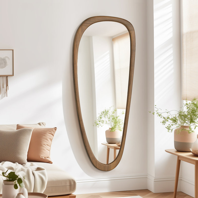 Miroir de salle de bain Doruk, 48 po x 22 po, Noyer