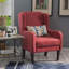 Quilted Upholstered Wingback Chair with Solid + Manufactured Wood Legs-70169738
