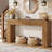 63" Farmhouse Console Table for Entryway, Long Sofa Table Behind Couch