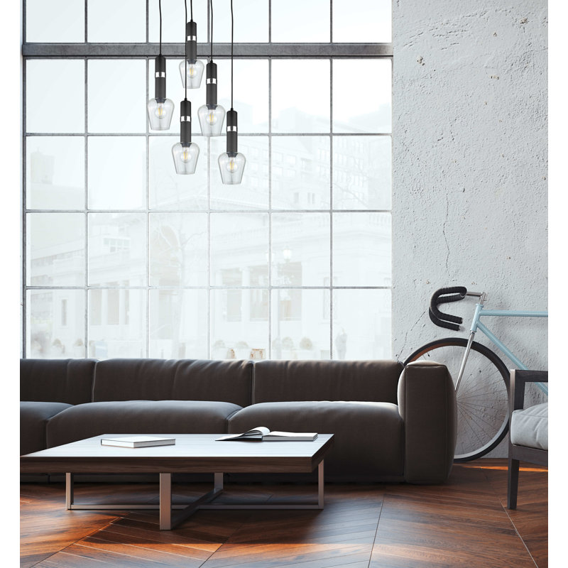 Kirti 5 - Light Cluster Pendant, Black/Silver