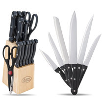 Alpine Cuisine Cutlery Stainless Steel Knife Set 7pc with Color Handle