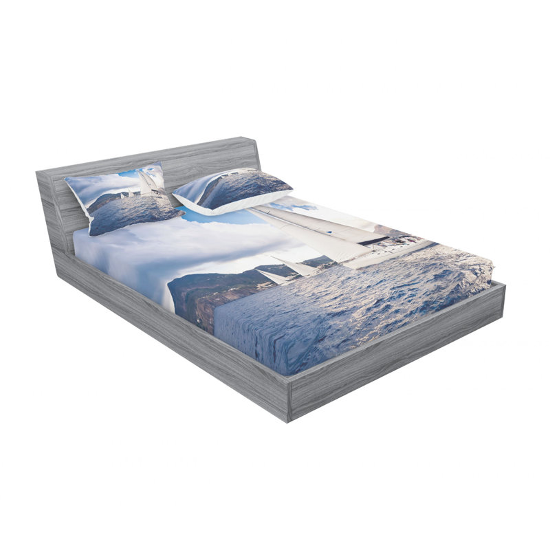 Microfiber Sheet Set, Queen Sheet Set with Fitted Sheet