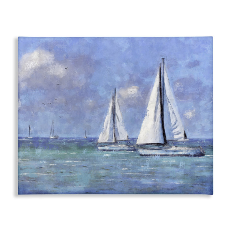 Art mural sur toile «Sailing Day», par Nina Blue, H 30 po x l 40 po