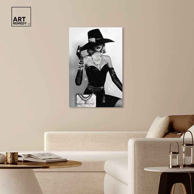 «Noir Elegance Canvas» par Art Remedy, Toile tendue, H 45 po x l 30 po