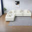Canapé d'angle surdimensionné à assise profonde en boucle blanche, canapé modulable moderne 4 places pour la maison-756979771