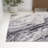 Olvin Contemporary Glam Abstract Marble Charcoal/Cream Rug-1579577430