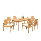 Outdoor 9 - Piece Teak Dining Set