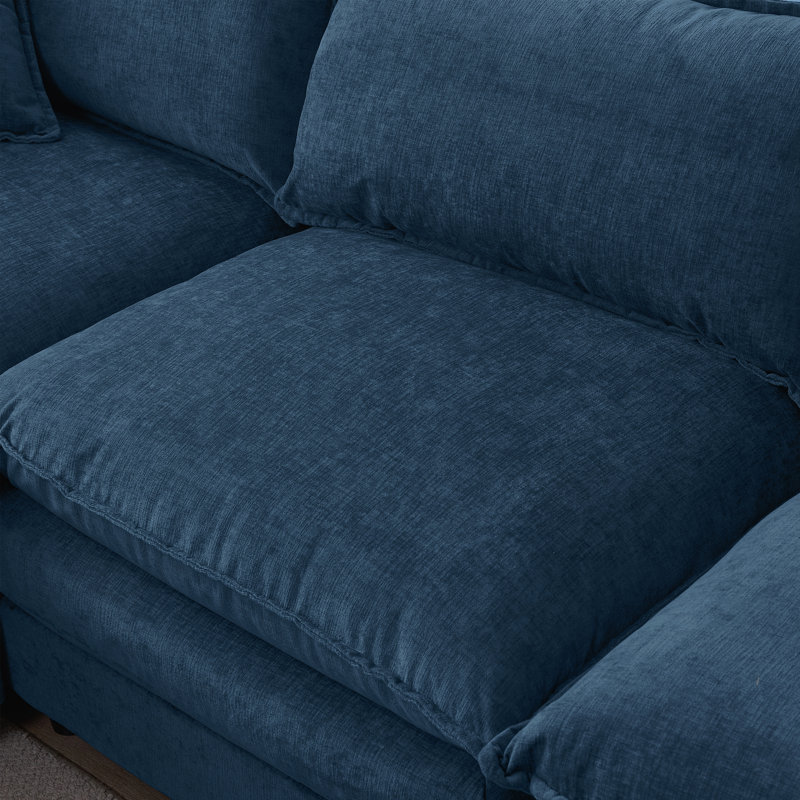 Canapé modulaire de 105 po, Bleu
