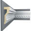 Rail de chaise en corde Endurathane, H 4 1/4 po x P 1 1/2 po x L 94 1/8 po (répétition 1 1/4 po), apprêté en usine