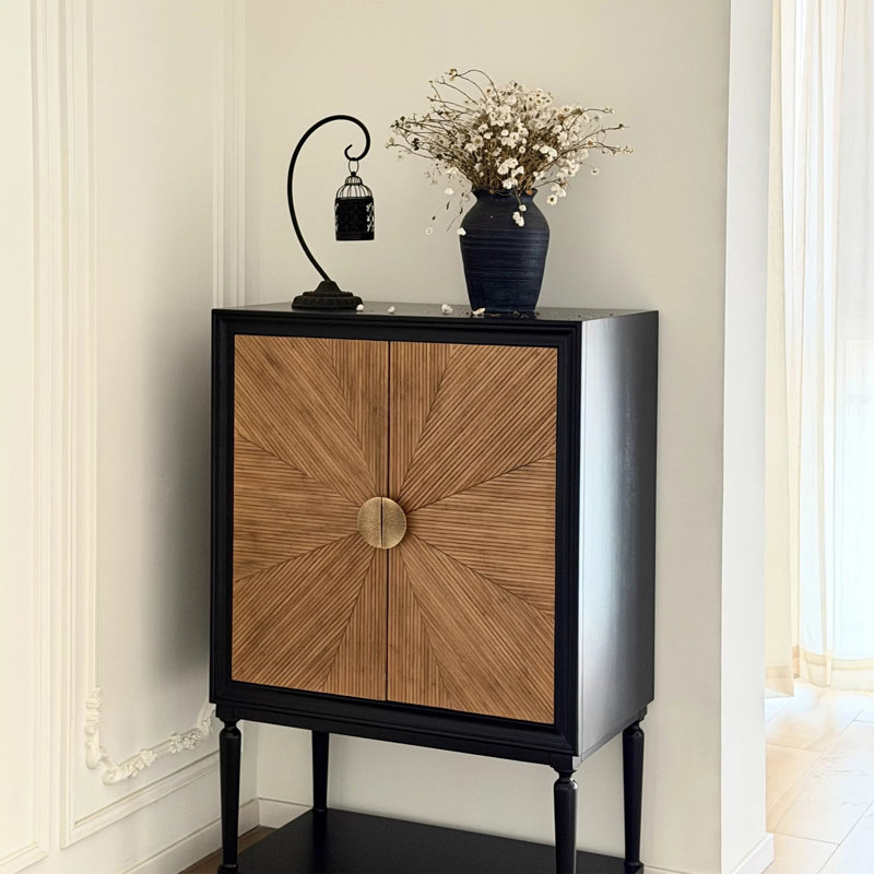 Buffet décoratif double face de style rétro, 59.06'' H X 39.37'' W X 17.72'' D