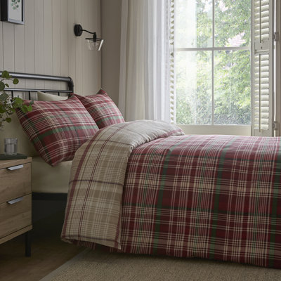 Bennet Check Cotton Geometric Duvet Cover Set
