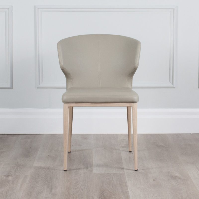 Chaise d'appoint rembourrée Belby, Taupe, Brun clair
