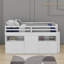Lit mezzanine simple avec 4 tiroirs, sous l'armoire et les tablettes-72552267