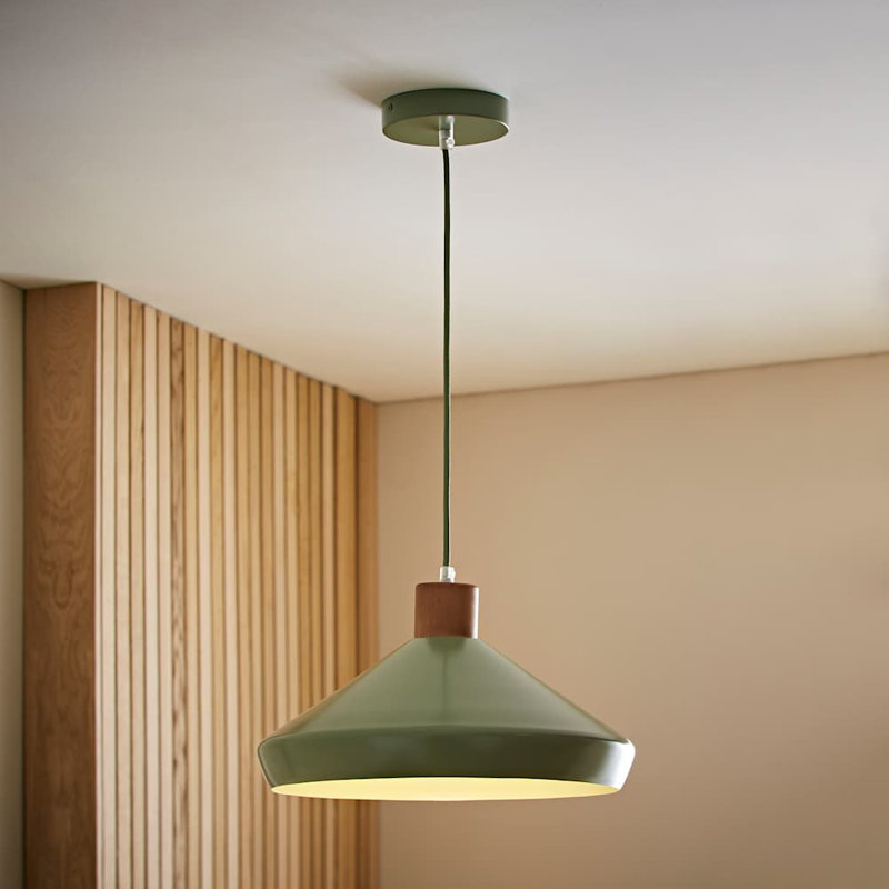 Dekota 1 - Light Walnut Pendant, Yes, Green/Walnut