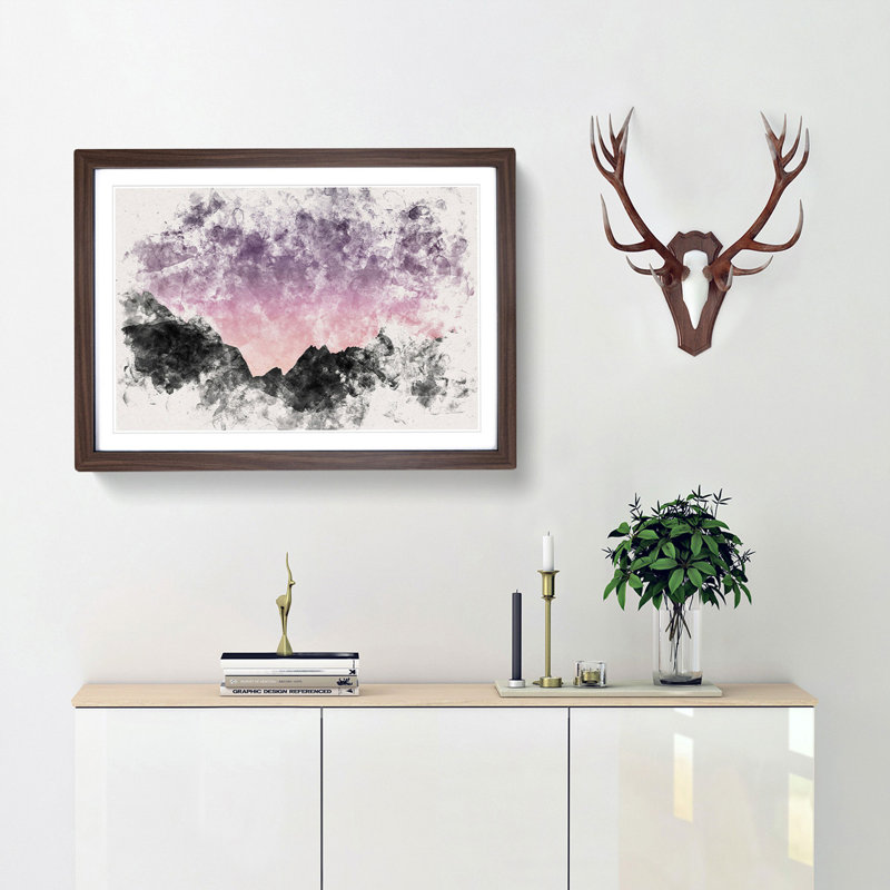 Pink Sky at Night - Framed Print, Walnut Framed, 62cm H x 87cm W x 2cm D