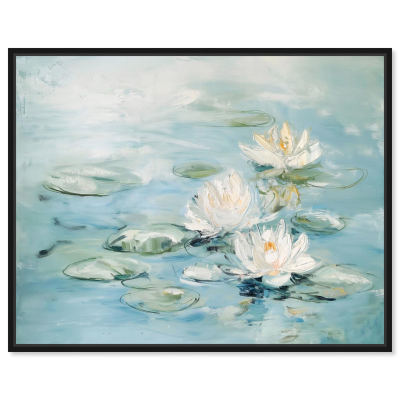 Petal Pools II , H 21 po x l 17 po, Cadre flottant noir