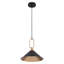 Luminaire suspendu dôme rétro noir mat à 3 lumières Skaghe