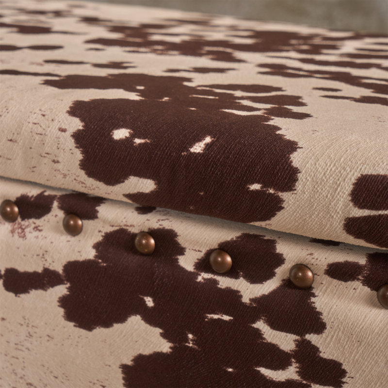 Flip top Storage Bench, Cream/ Dark Brown
