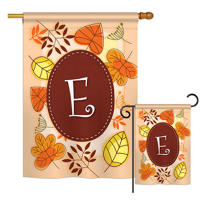 Drapeau de polyester à 2 côtés en polyester automne initial automne, E