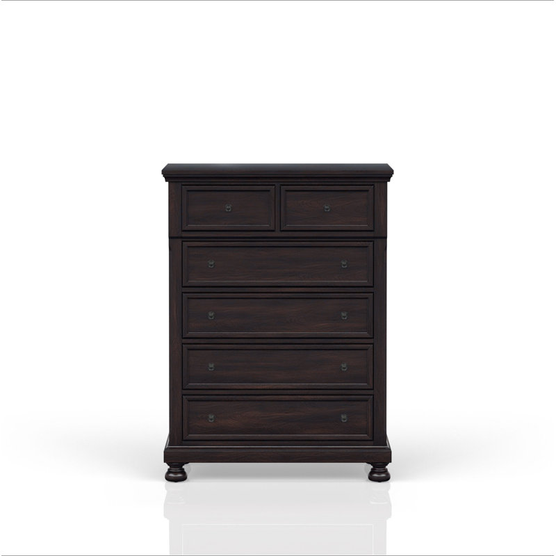 Commode 5 tiroirs, Gris antique
