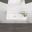 Lavabo de salle de bain mural rectangulaire avec trou de robinet simple