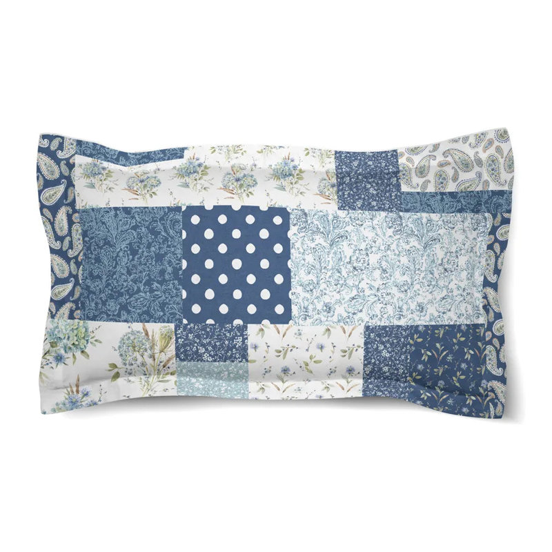 Taie décorative très grand bleu bohémien Laural Home, Taie décorative de très grande taille
