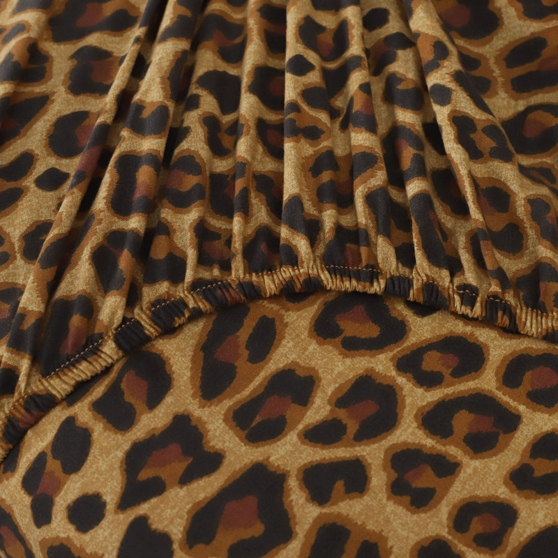 Ensemble de draps 100% coton 144 fils, Double, Brun