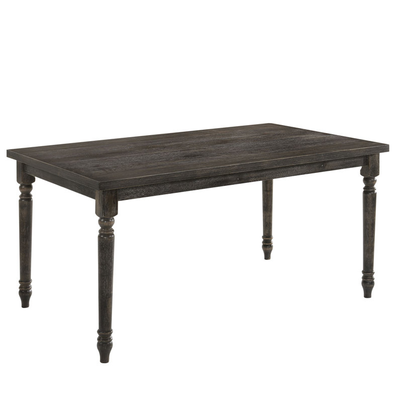 Caryville Oak and Rubberwood Rectangular Solid Wood Top with Solid Wood Base Dining Table