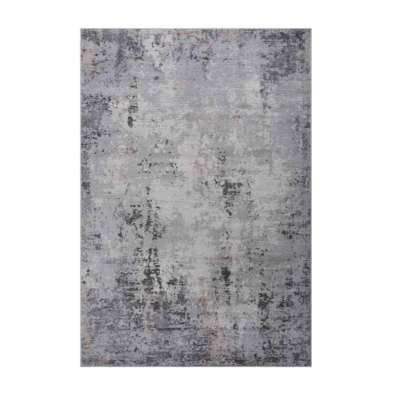 Collection Sand Abstract Area Rug, Rectangle 6'7" x 7'9"